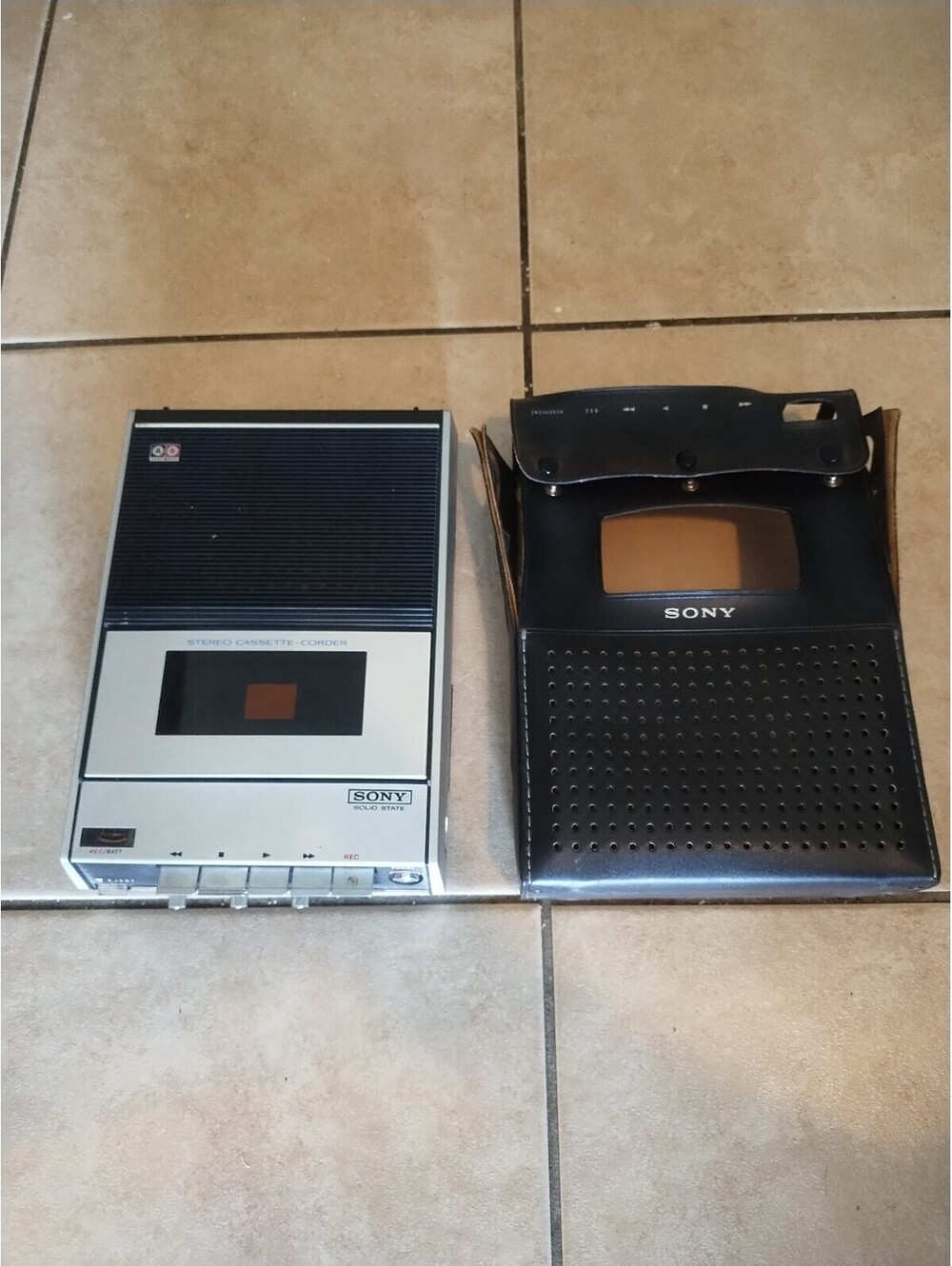 Sony TC-124 Stereo Cassette Corder - Portable Solid State Tape Player